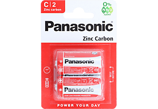 PANASONIC Red Zinc C baby 1.5V cink-carbon tartós elem 2db (R14RZ/2BP EU)