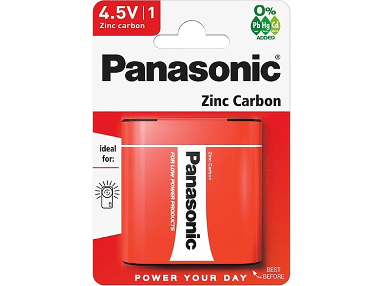 PANASONIC Red Zinc 4.5V lapos cink-carbon tartós elem 1db (3R12RZ/1BP)