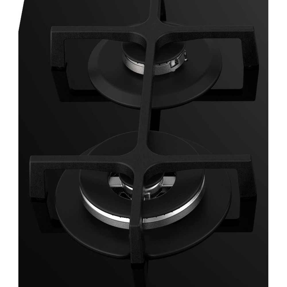 Encimera - Whirlpool GOA 6423/NB, Gas, 4 quemadores, Quemador de Potencia 3,5 KW, Negro