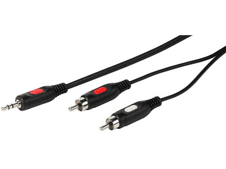 Vivanco 46031 Cinch/ 3,5mm Klinkenadapter, 2,5m; Audio Kabel
