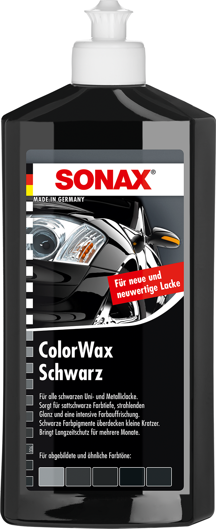 SONAX Polírozó és wax, fekete színű, 500ml