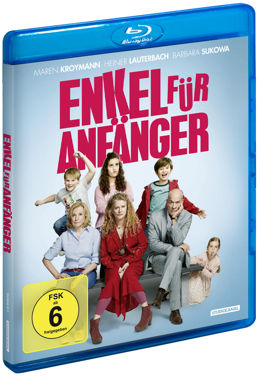 Blu-ray-Box für den Film 'Enkel für Anfänger', mit Familienfoto.