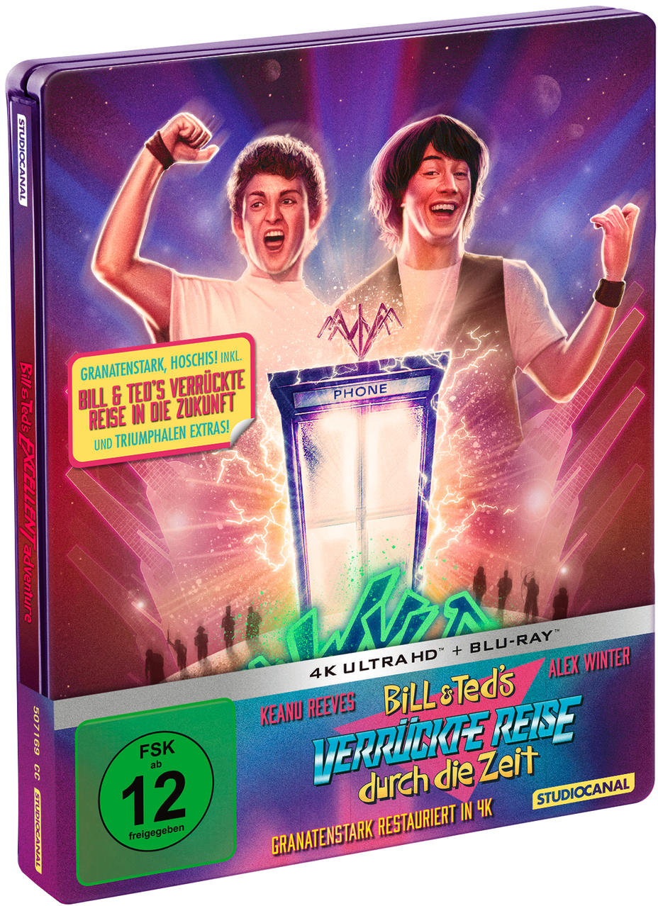 Bill & Teds verrückte Reise durch die Zeit Blu-ray-Cover mit zwei Männern.