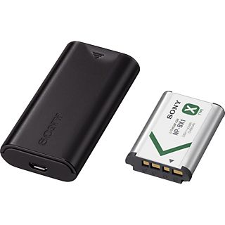 SONY ACC-TRDCX - Kit batterie et chargeur de voyage USB (Noir/Argent/Vert)