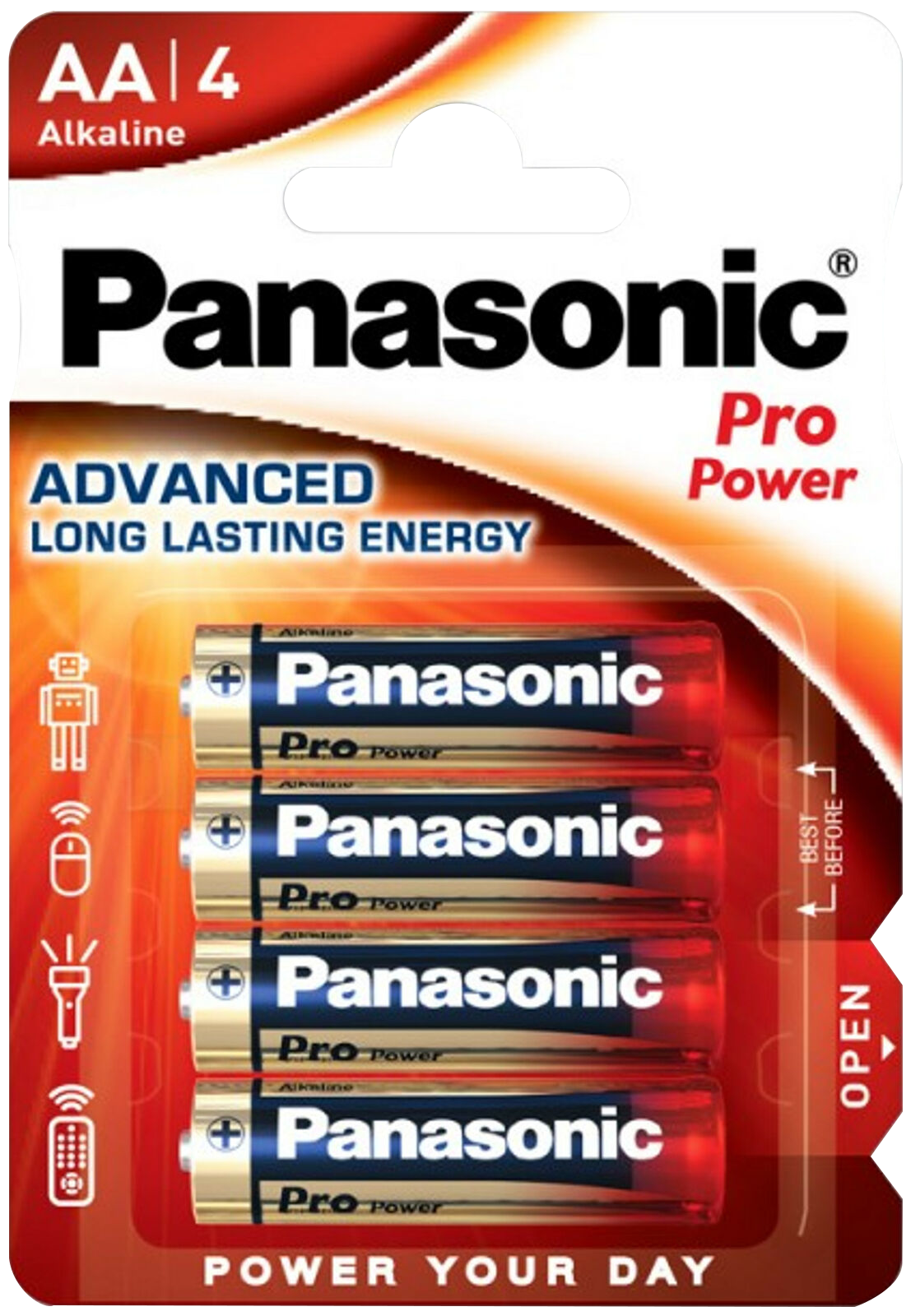 PANASONIC Pro Power AA ceruza 1.5V szupertartós alkáli elemcsomag 4db (LR6PPG-4BP)