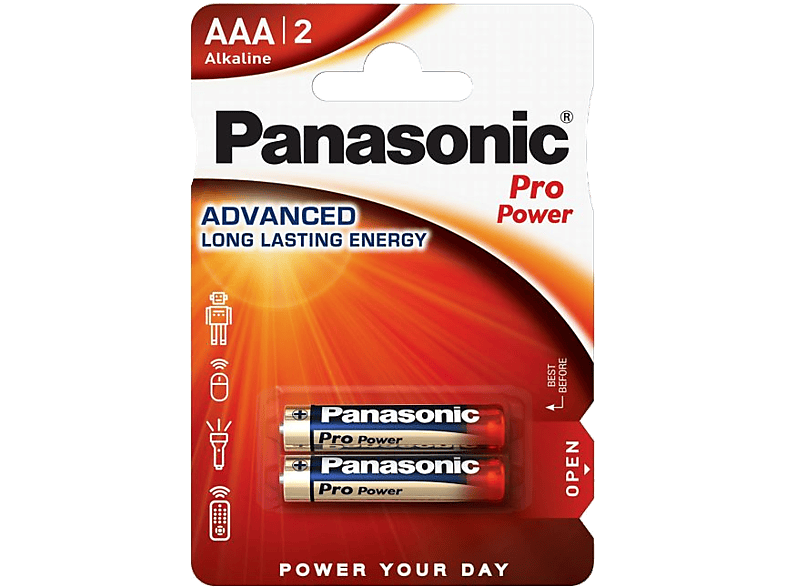 PANASONIC Pro Power AAA mikro 1.5V szupertartós alkáli elemcsomag 2db (LR03PPG-2BP)