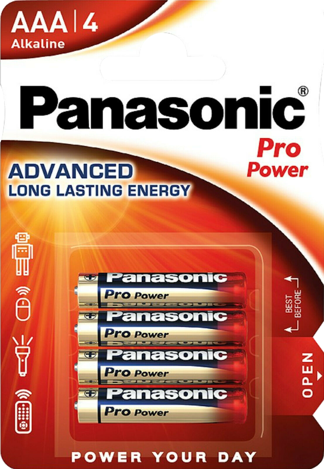 PANASONIC Pro Power AAA mikro 1.5V szupertartós alkáli elemcsomag 4db (LR03PPG-4BP)