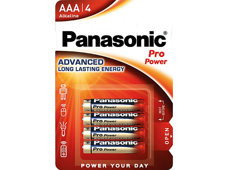 PANASONIC Pro Power AAA mikro 1.5V szupertartós alkáli elemcsomag 4db (LR03PPG-4BP)