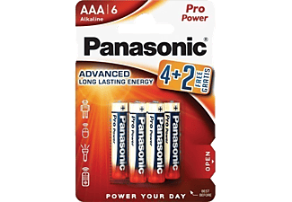 PANASONIC Pro Power AAA mikro 1.5V szupertartós alkáli elemcsomag 6db (LR03PPG/6BP 4+2F)