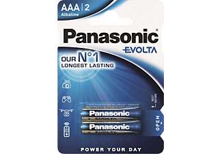 PANASONIC EVOLTA AAA mikro 1.5V szupertartós alkáli elemcsomag 2db/csomag (LR03EGE-2BP)