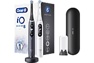 ORAL-B Elektrische Zahnbürste iO Series 8 White Alabaster & Black Onyx mit 2. Handstück