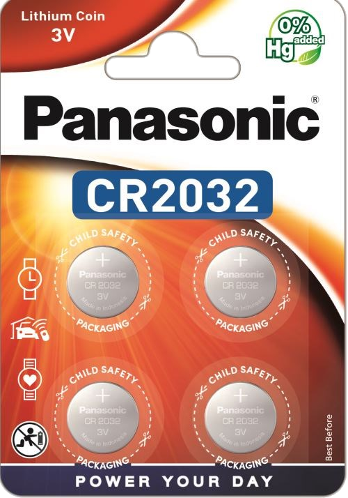 PANASONIC 3V lítium gombelem 4db (CR-2032L/4BP)