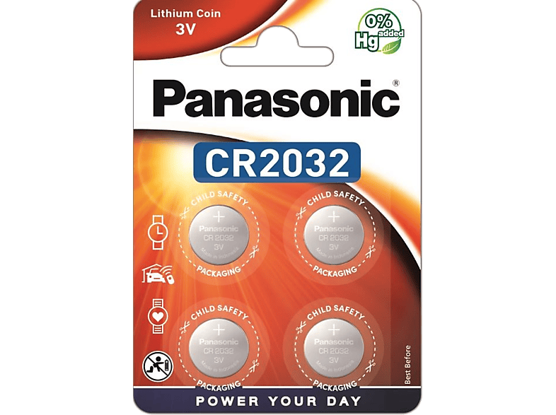 PANASONIC 3V lítium gombelem 4db (CR-2032L/4BP)