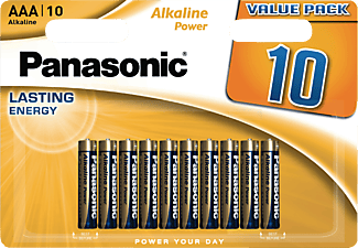 PANASONIC LR03APB/10BW AAA Micro Batterie, Alkaline, 1.5 Volt 10 Stück