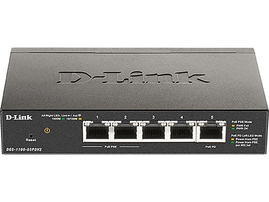 DLINK DGS-1100-05PDV2 - Switch (Schwarz)