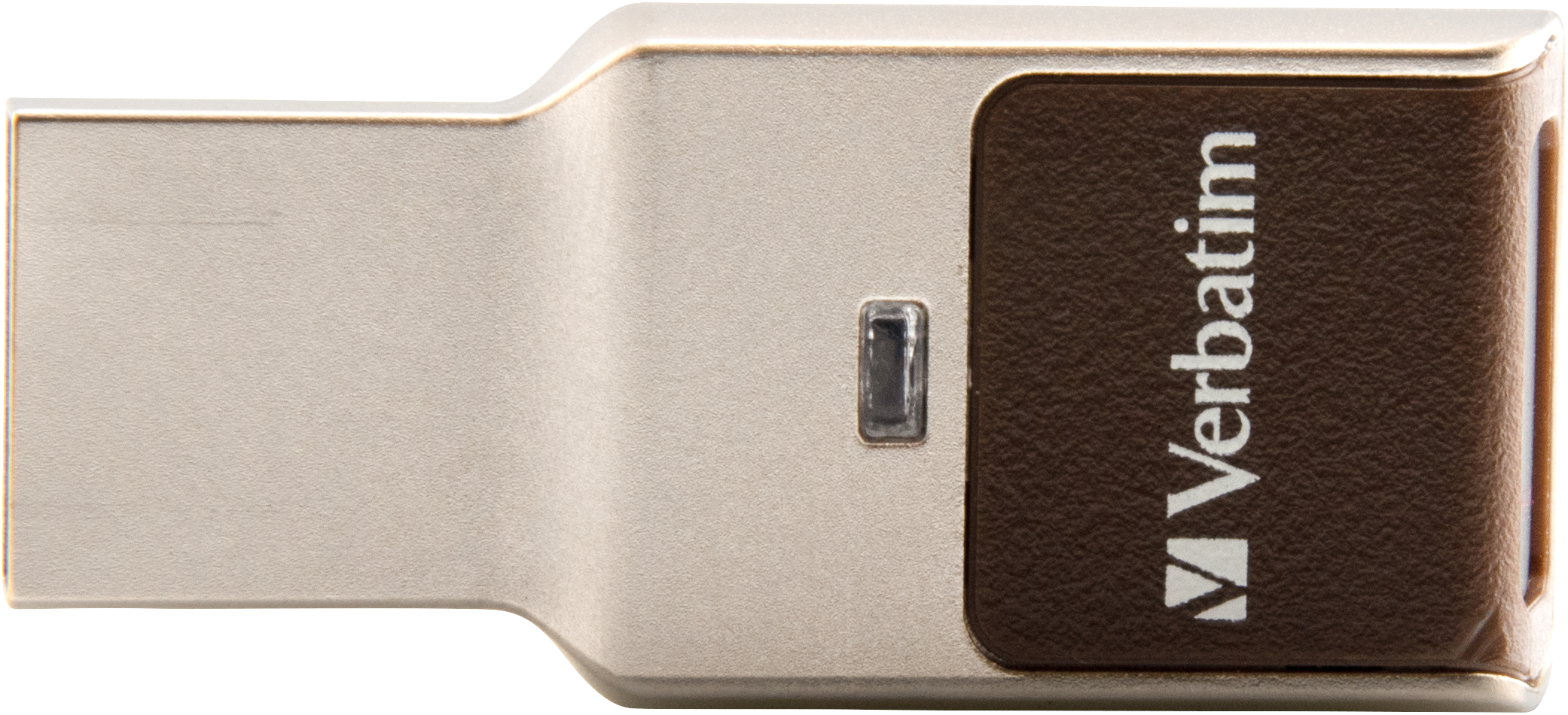 VERBATIM Fingerprint Secure USB-Stick, 128 GB, 80 MB/s, Braun