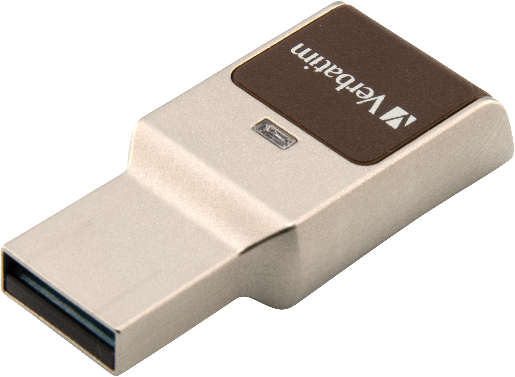 VERBATIM Fingerprint Secure USB-Stick, 128 GB, 80 MB/s, Braun