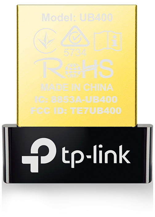 Egy arany-fekete USB adapter, rajta a tp-link logóval és a termék részleteivel.