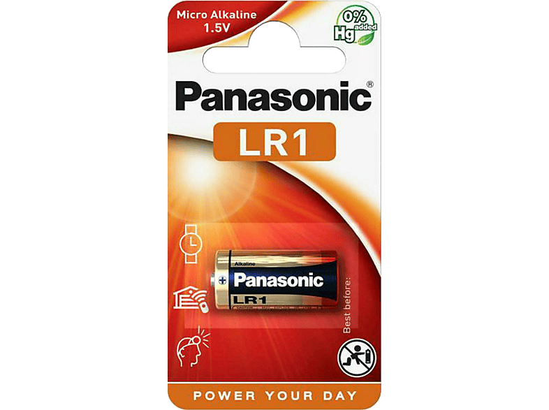 PANASONIC Cell Power LR1 1.5V alkáli/tartós elemcsomag (LR1L/1BP)