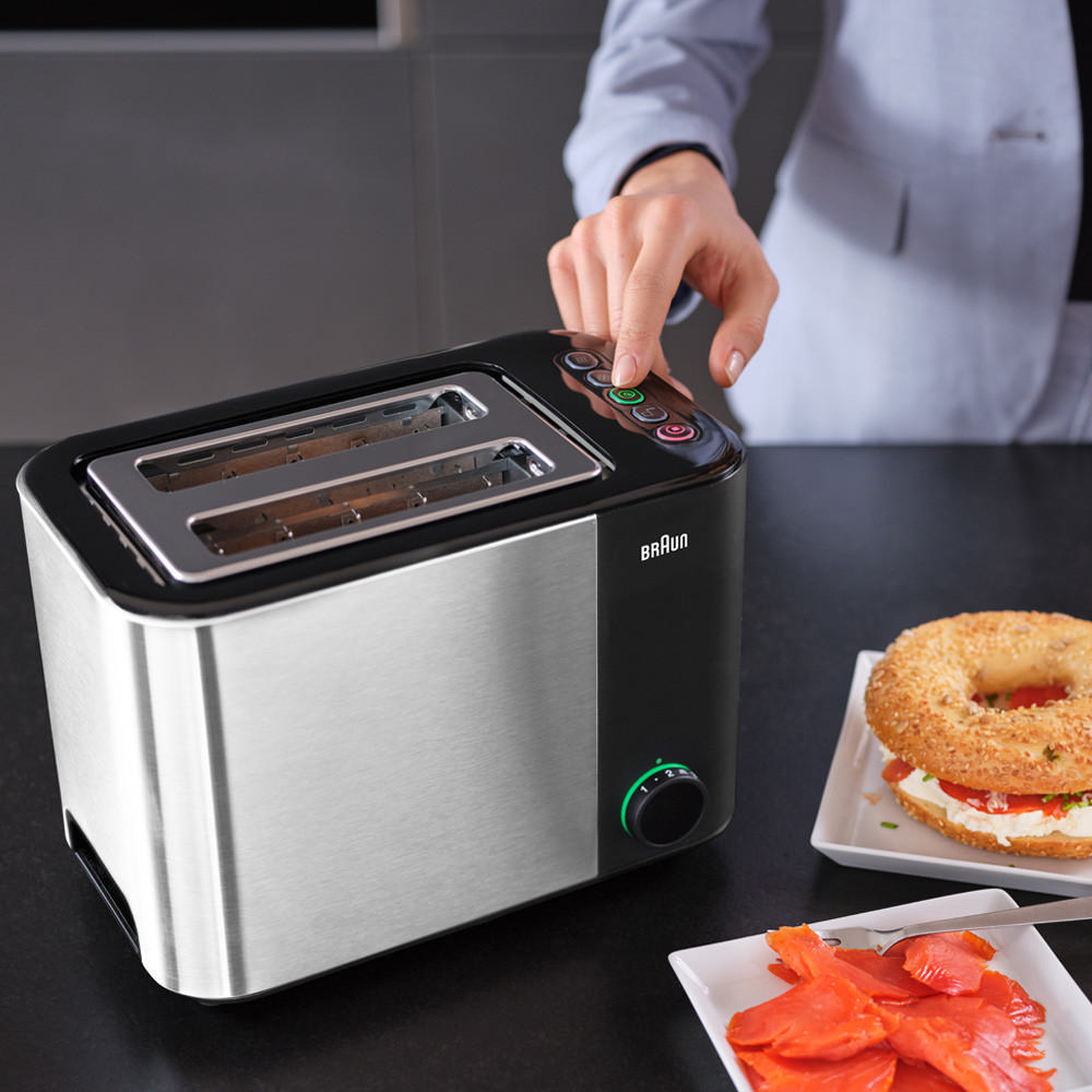 BRAUN ID Collection HT 5010 BK Toaster Schwarz (1000 Watt, Schlitze: 2)