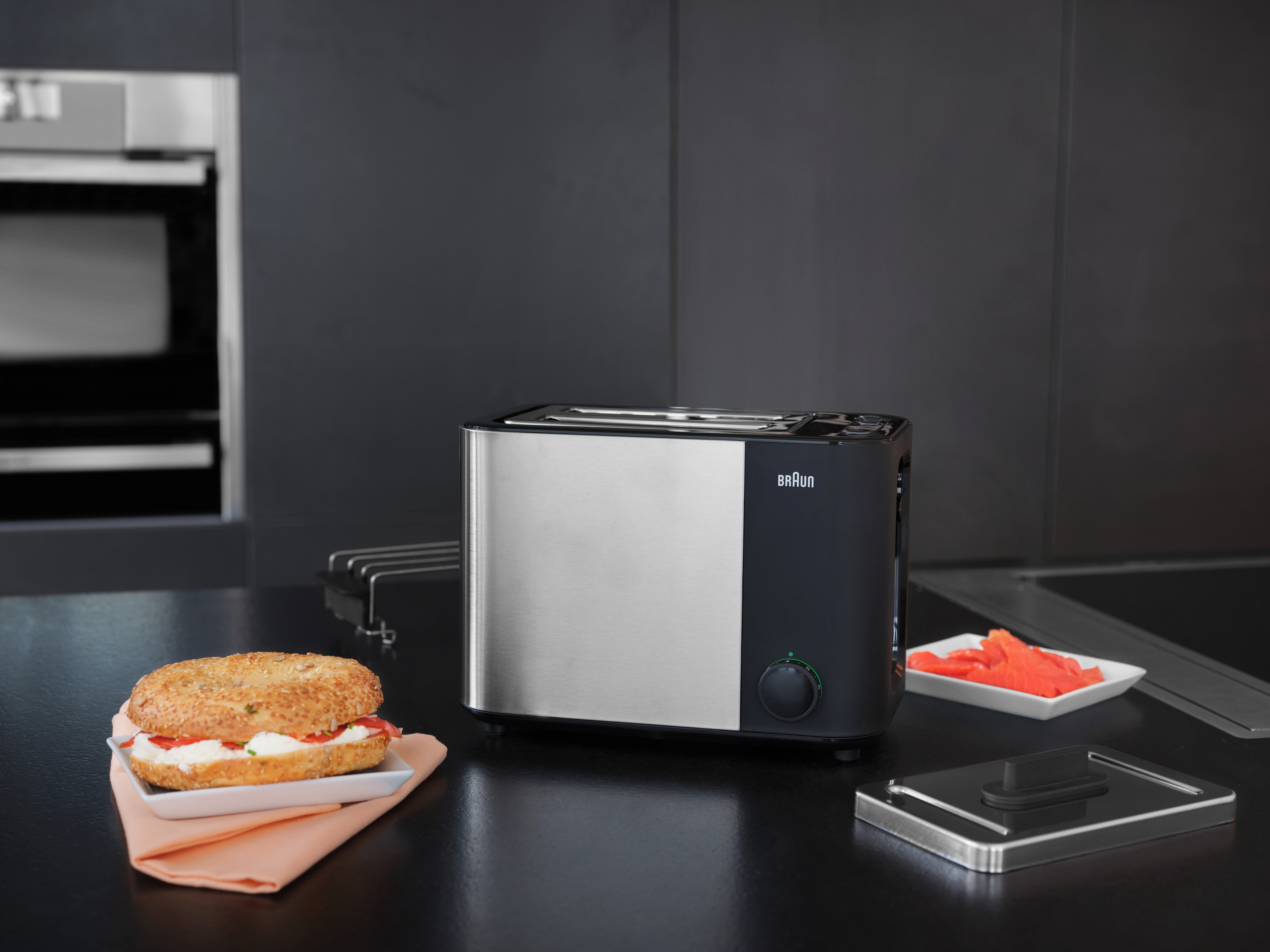 BRAUN ID Collection HT 5010 BK Toaster Schwarz (1000 Watt, Schlitze: 2)