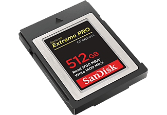 SANDISK 186487 CF Extreme PRO CFexpress 512GB, Typ B, 1700MB/s Lesen, 1400MB/s Schreiben