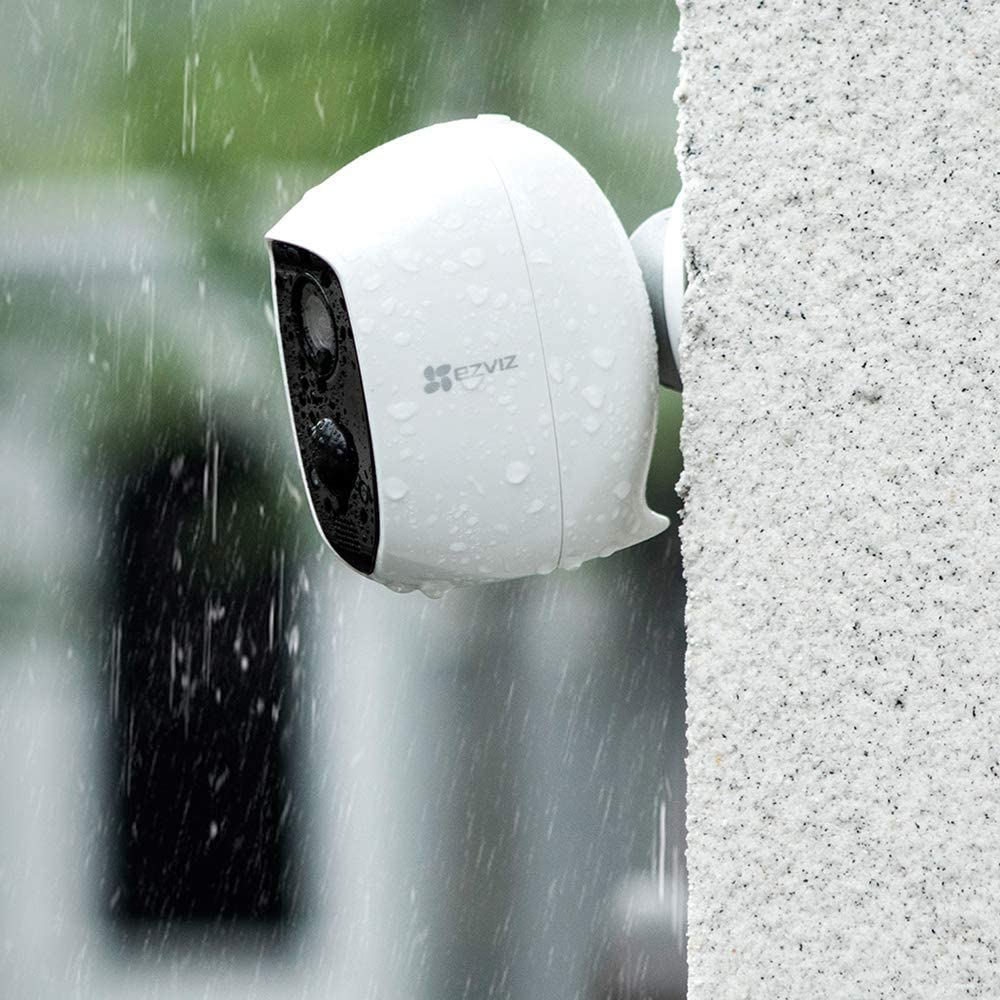 Cámara de vigilancia IP - EZVIZ C3A, Triple pack + W2D, Inalámbrica, 1080 FHD, Visión Nocturna, Blanco