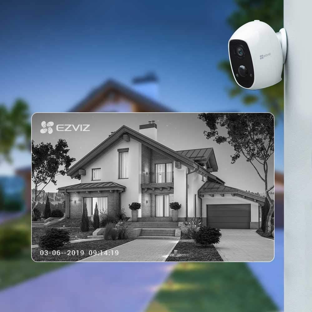 Cámara de vigilancia IP - EZVIZ C3A, Triple pack + W2D, Inalámbrica, 1080 FHD, Visión Nocturna, Blanco