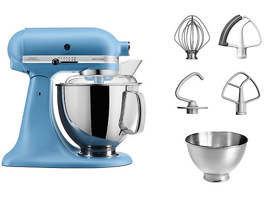 KITCHEN AID 5 KSM 175 PSEVB Artisan Küchenmaschine Vintage Blue (Rührschüsselkapazität: 4,8 l, 300 Watt)