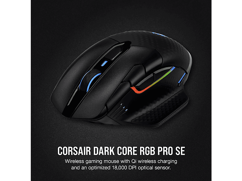 CORSAIR Dark Core RGB PRO SE Kablolu/Kablosuz Oyuncu Mouse Qi