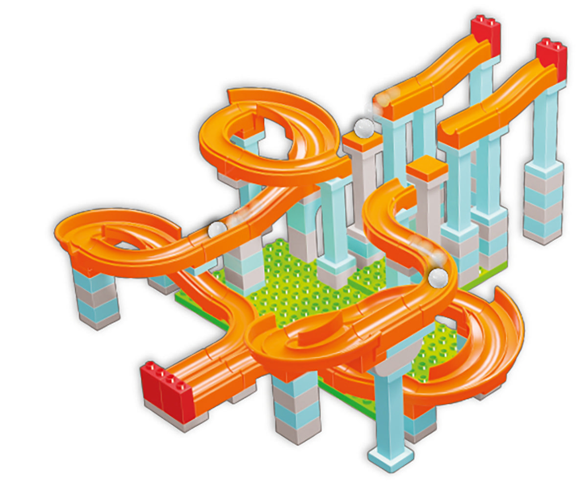 SIMBA TOYS Kugelbahn 128 Teile Spielzeug, Mehrfarbig
