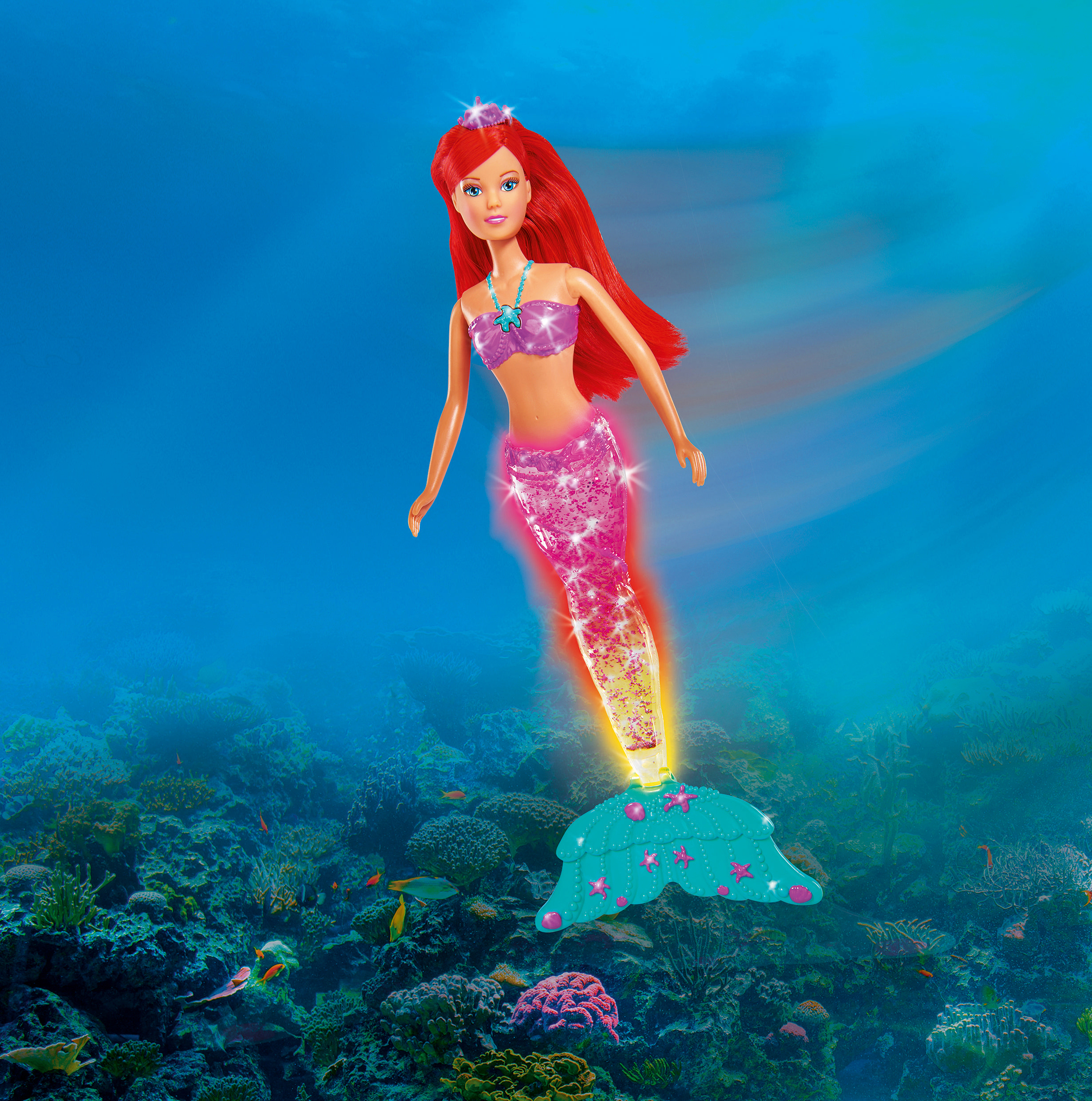 SIMBA TOYS SL Light & Glitter Mermaid Spielzeugpuppe Mehrfarbig
