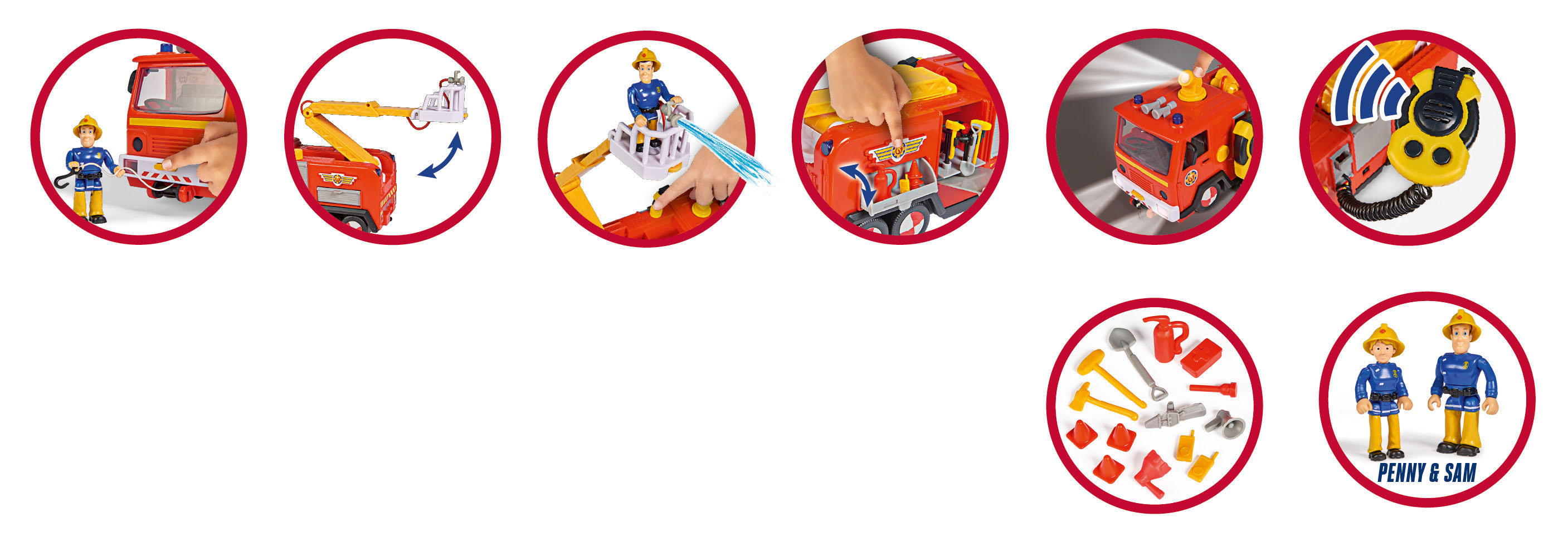 SIMBA TOYS Sam Mega Deluxe Jupiter, 2 Figuren Spielset, Mehrfarbig