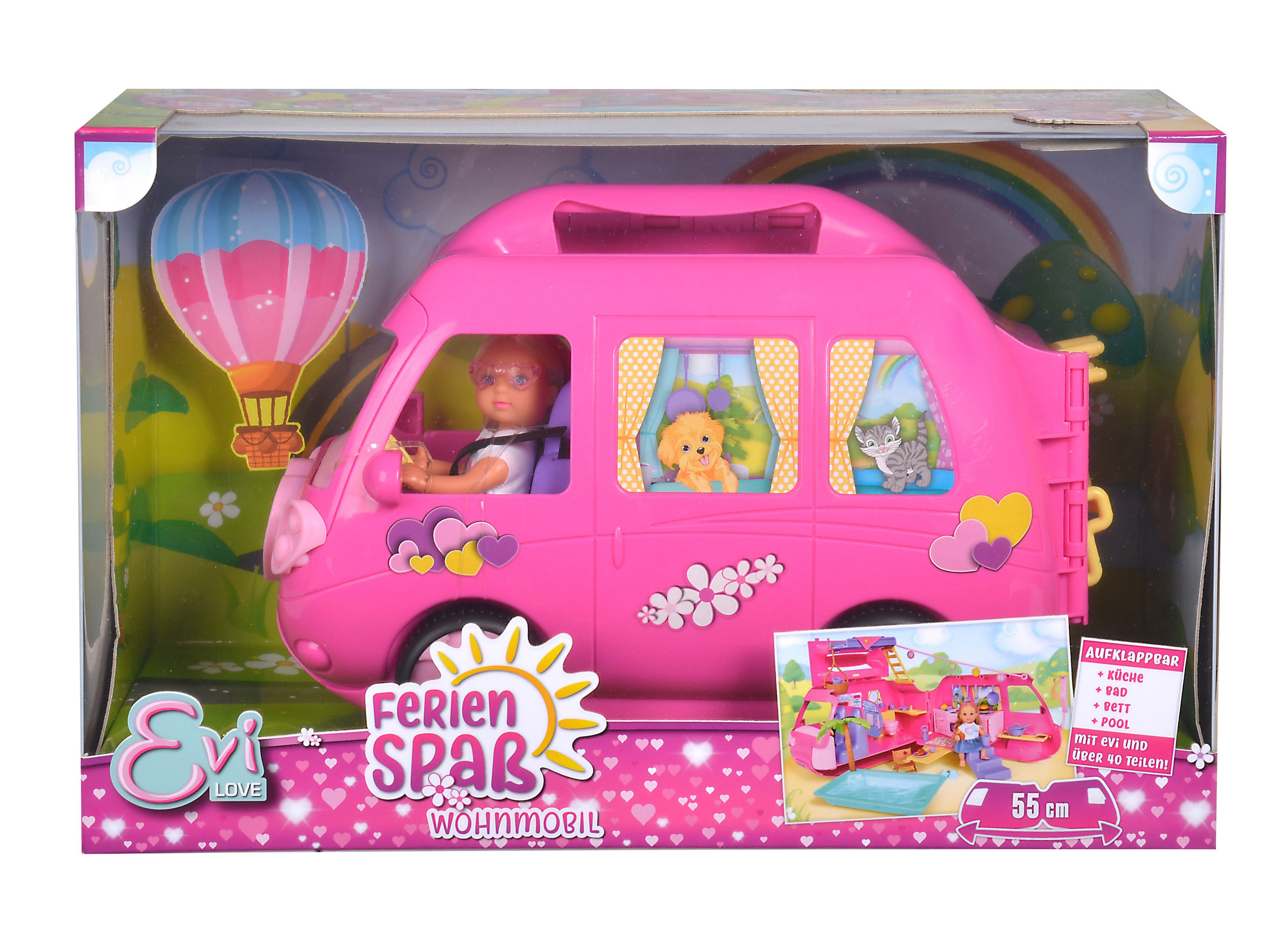SIMBA TOYS Mehrfarbig Spielzeugset EL Wohnmobil Ferienspaß