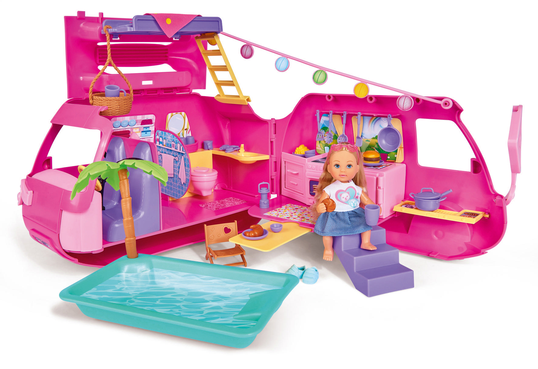 SIMBA EL Spielzeugset Wohnmobil TOYS Ferienspaß Mehrfarbig