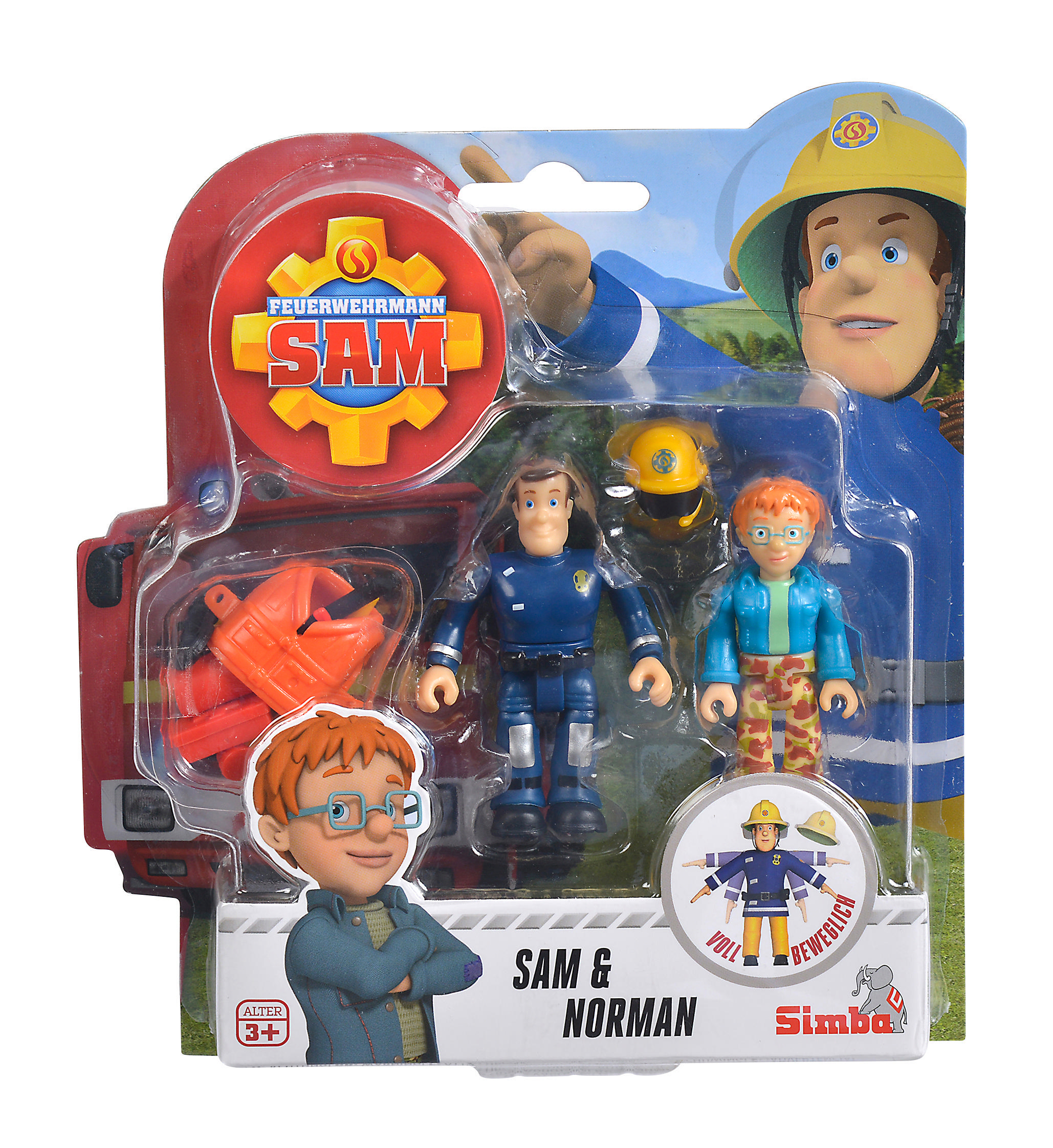 SIMBA TOYS Sam Figuren 4-sort. Mehrfarbig Spielfigur III, Doppelpack