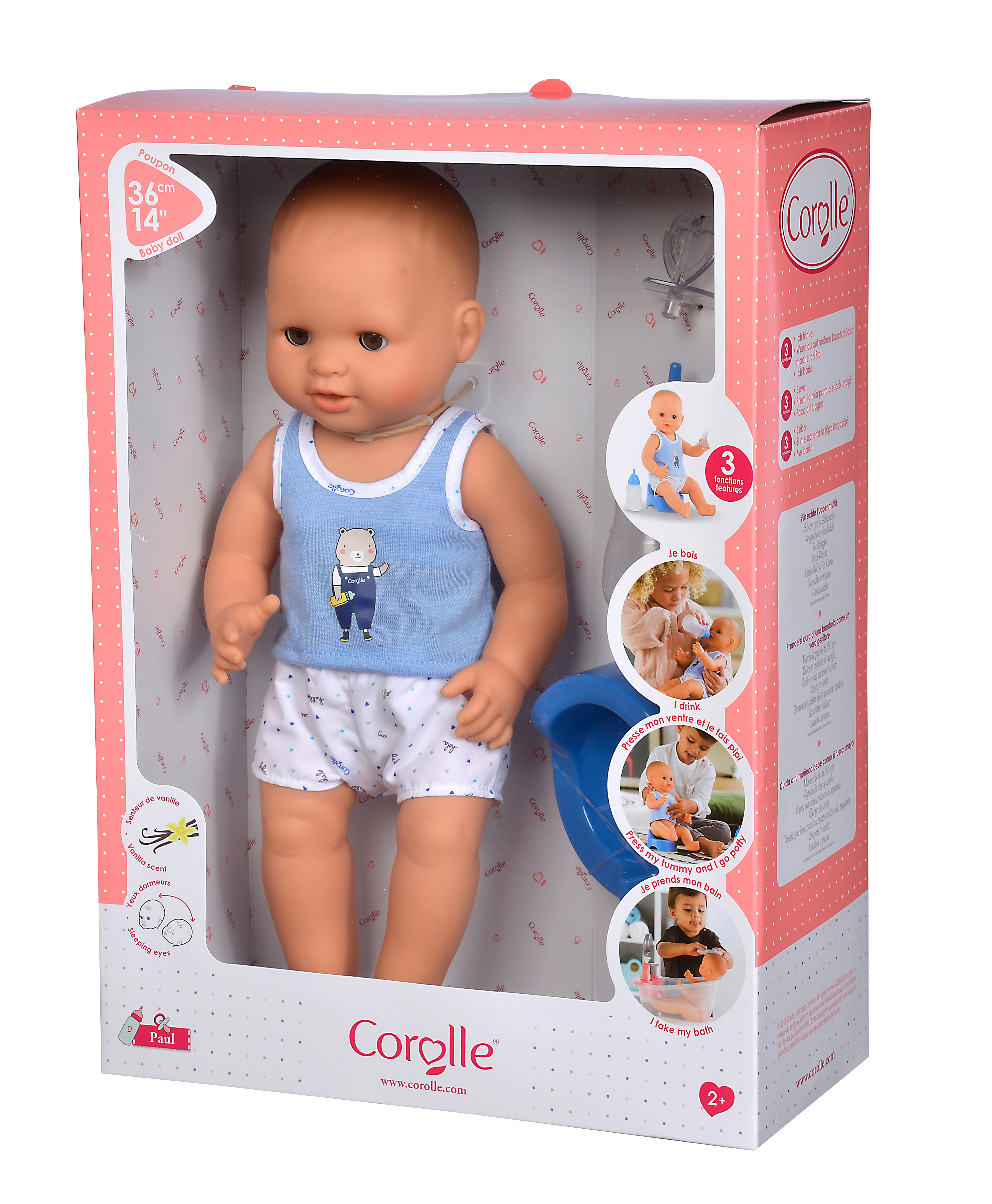 Badebaby Paul Mehrfarbig Puppe TOYS Trink+Näss Corolle SIMBA MGP