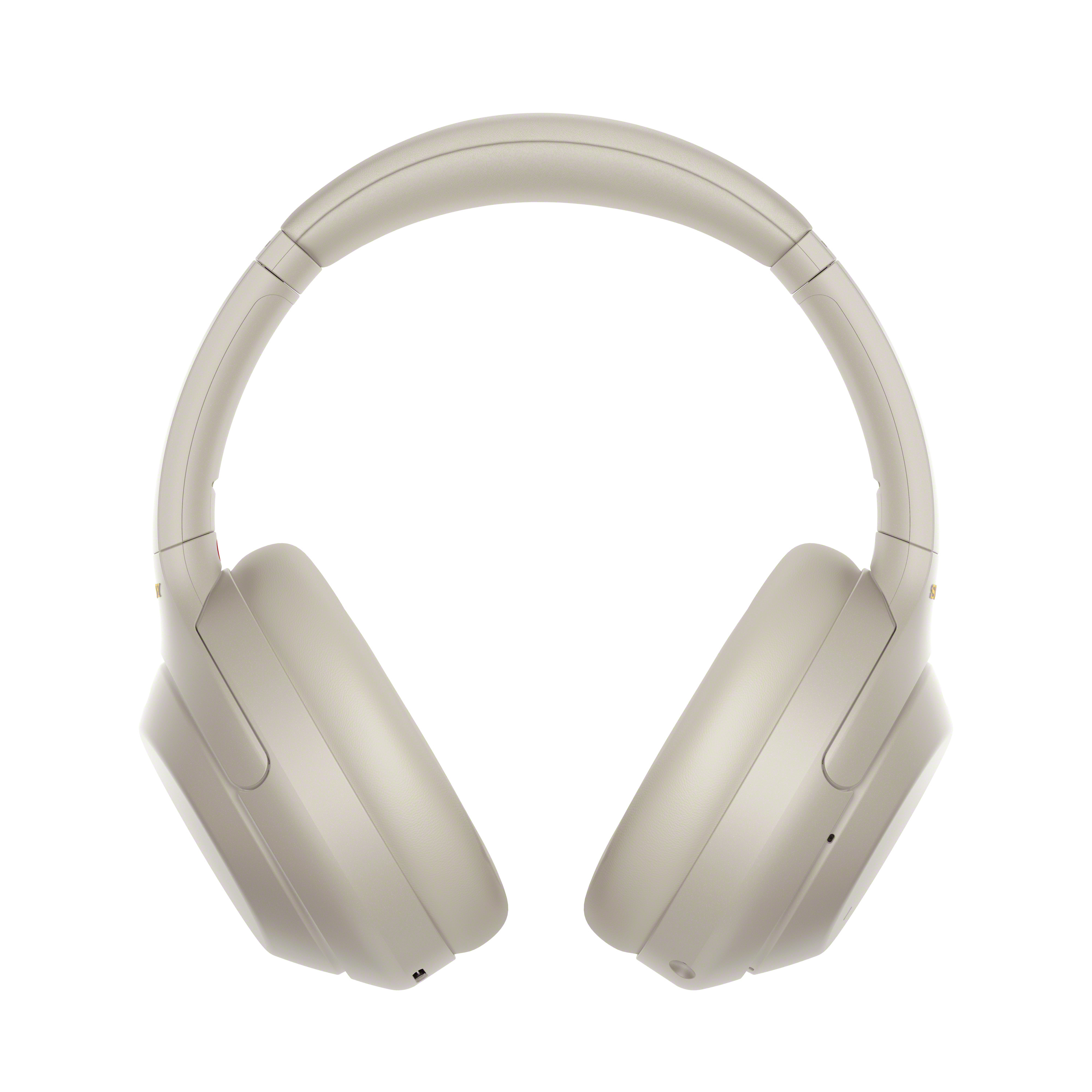 Beige Over-Ear-Kopfhörer mit sauberem, minimalistischem Design.
