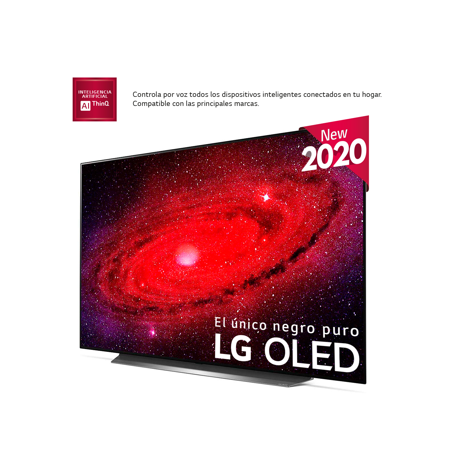 TV OLED 65" - LG OLED65CX5LB, UHD 4K, 3840x2160, A9, HDMI, USB 2.0, LAN, Fibra Óptica, Salida auriculares