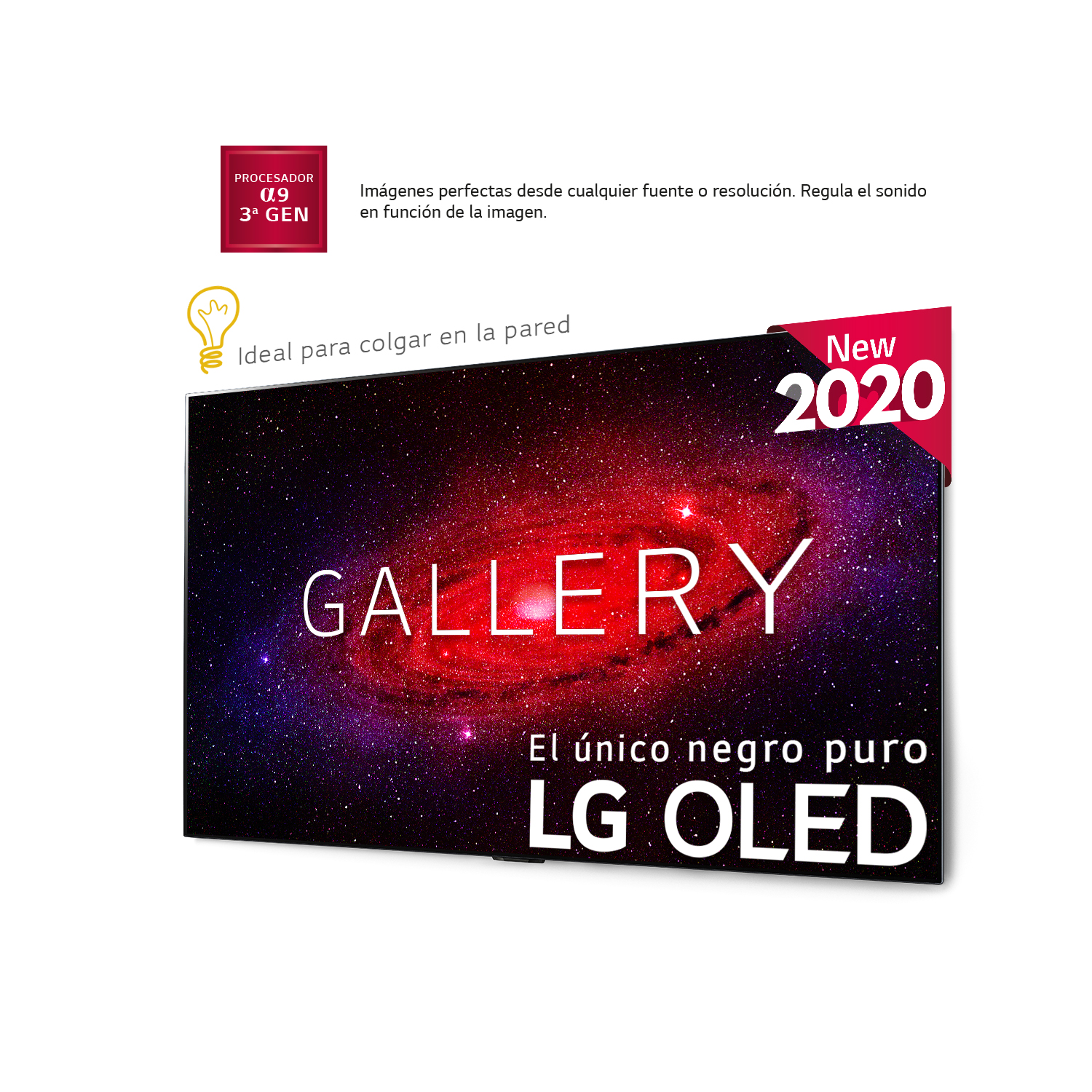 TV OLED 65" - LG OLED65GX6LA, Smart TV OLED 4K, Inteligencia Artificial, 100% HDR, Dolby ATMOS, Bluetooth
