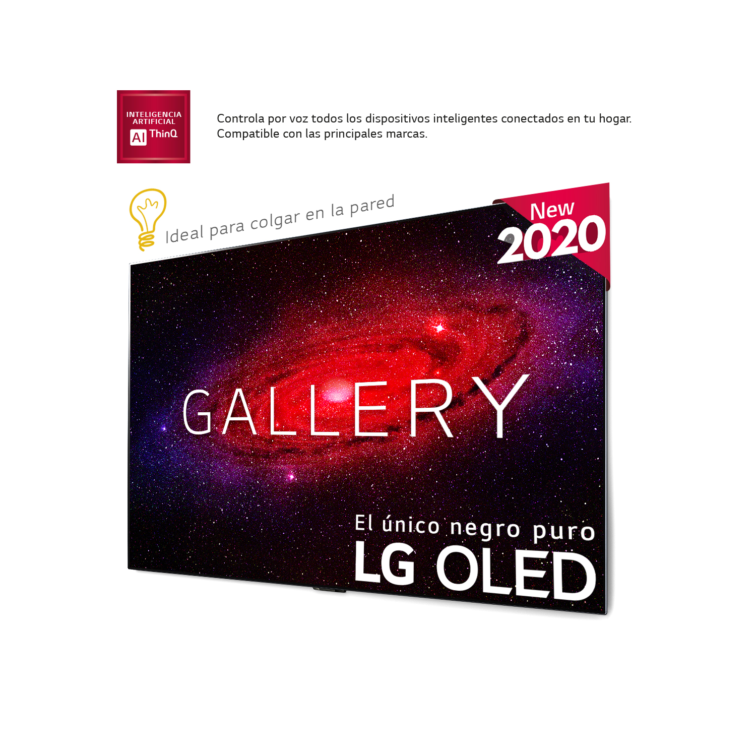 TV OLED 65" - LG OLED65GX6LA, Smart TV OLED 4K, Inteligencia Artificial, 100% HDR, Dolby ATMOS, Bluetooth