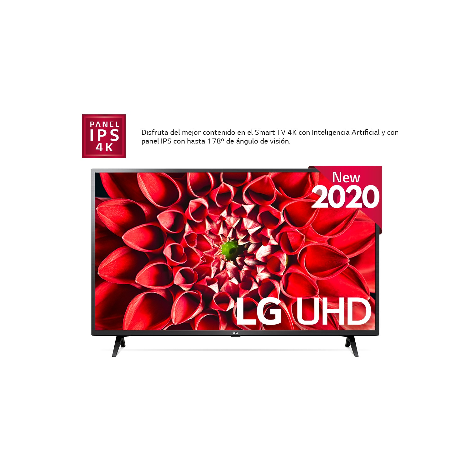 TV LED 43" - LG 43UN73006LC, UHD 4K 3840 x 2160, Smart TV, Bluetooth, WiFi, Asistentes de voz, Negro