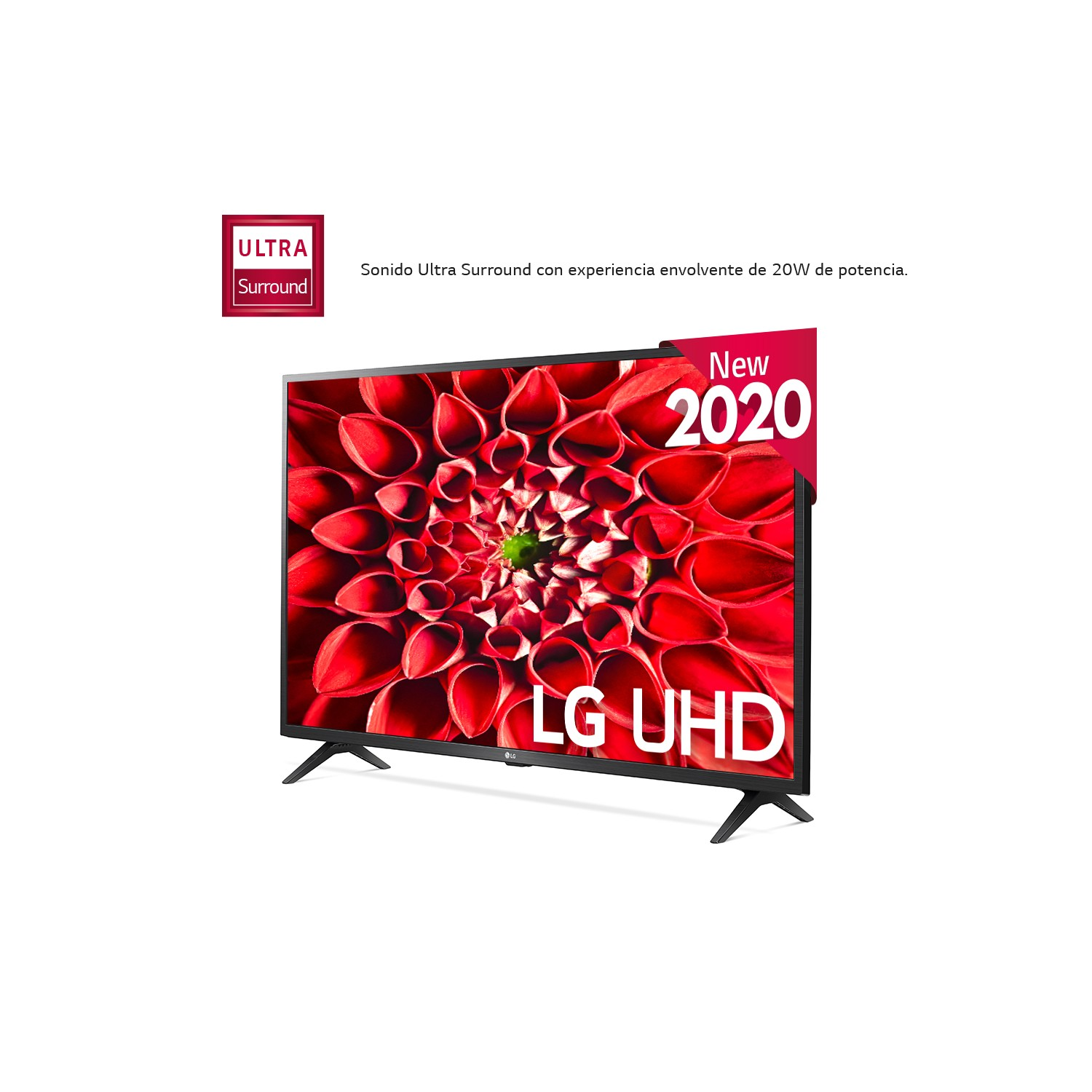 TV LED 43" - LG 43UN73006LC, UHD 4K 3840 x 2160, Smart TV, Bluetooth, WiFi, Asistentes de voz, Negro