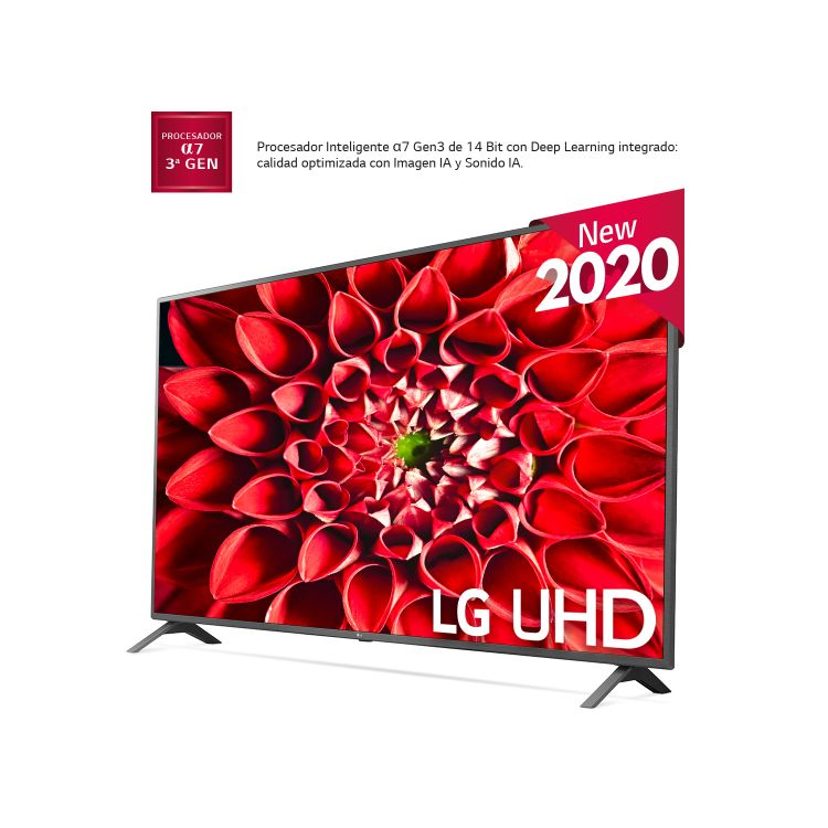 TV LED 82" - LG 82UN85006LA, UHD 4K, 3840 x 2160 píxeles, α7 Gen3, Smart TV', TDT2, Negro