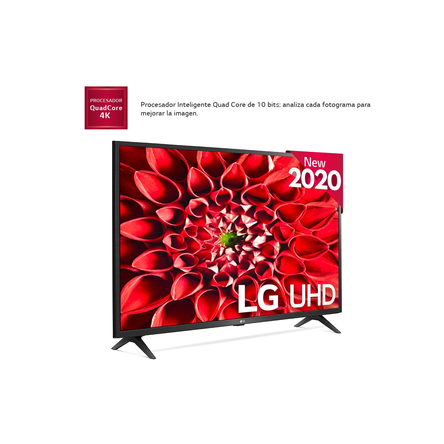 TV LED 43" - LG 43UN73006LC, UHD 4K 3840 x 2160, Smart TV, Bluetooth, WiFi, Asistentes de voz, Negro