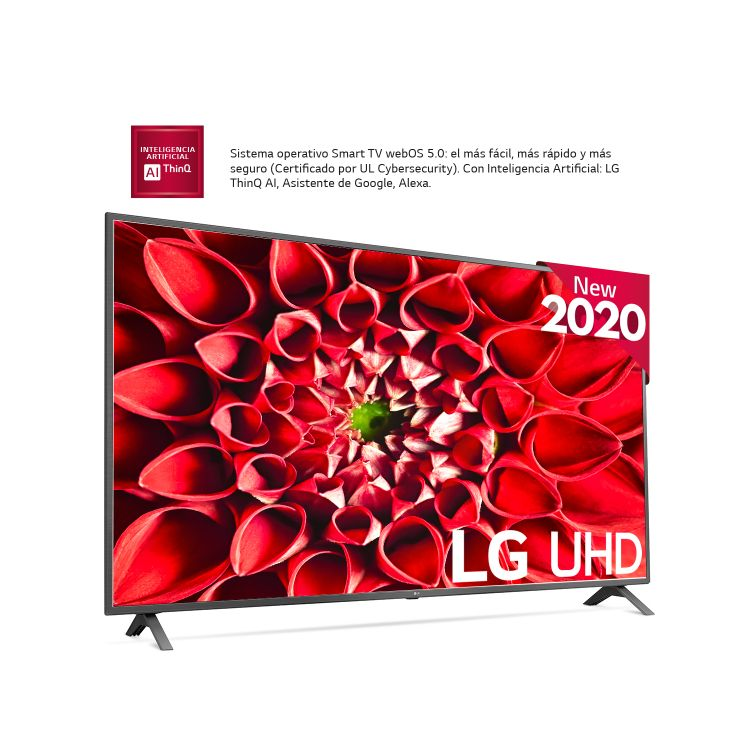 TV LED 82" - LG 82UN85006LA, UHD 4K, 3840 x 2160 píxeles, α7 Gen3, Smart TV', TDT2, Negro