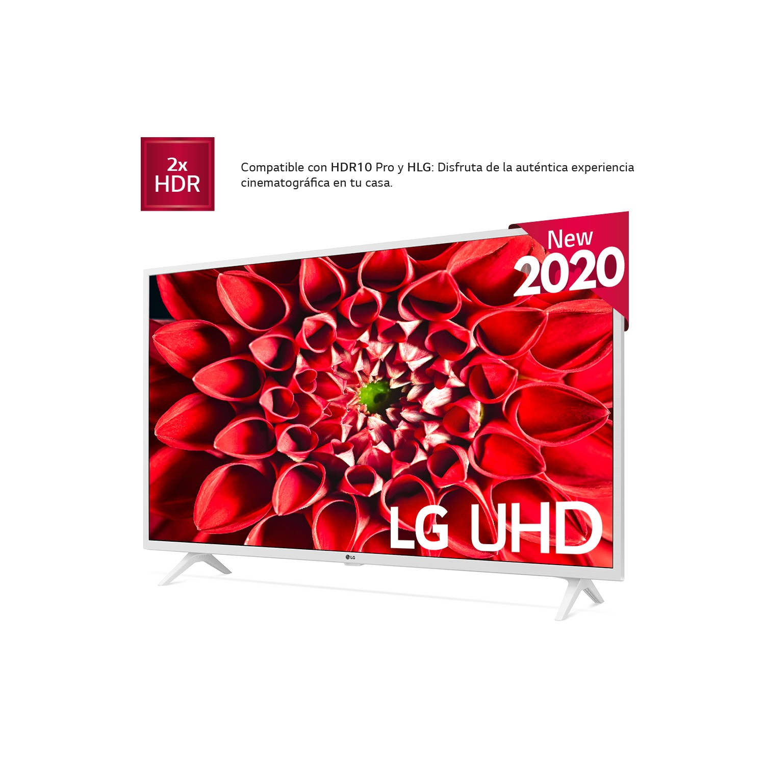 TV LED 43" - LG 43UN73906LE, UHD 4K 3840 x 2160, Smart TV, Bluetooth, WiFi, Asistentes de voz, Blanco