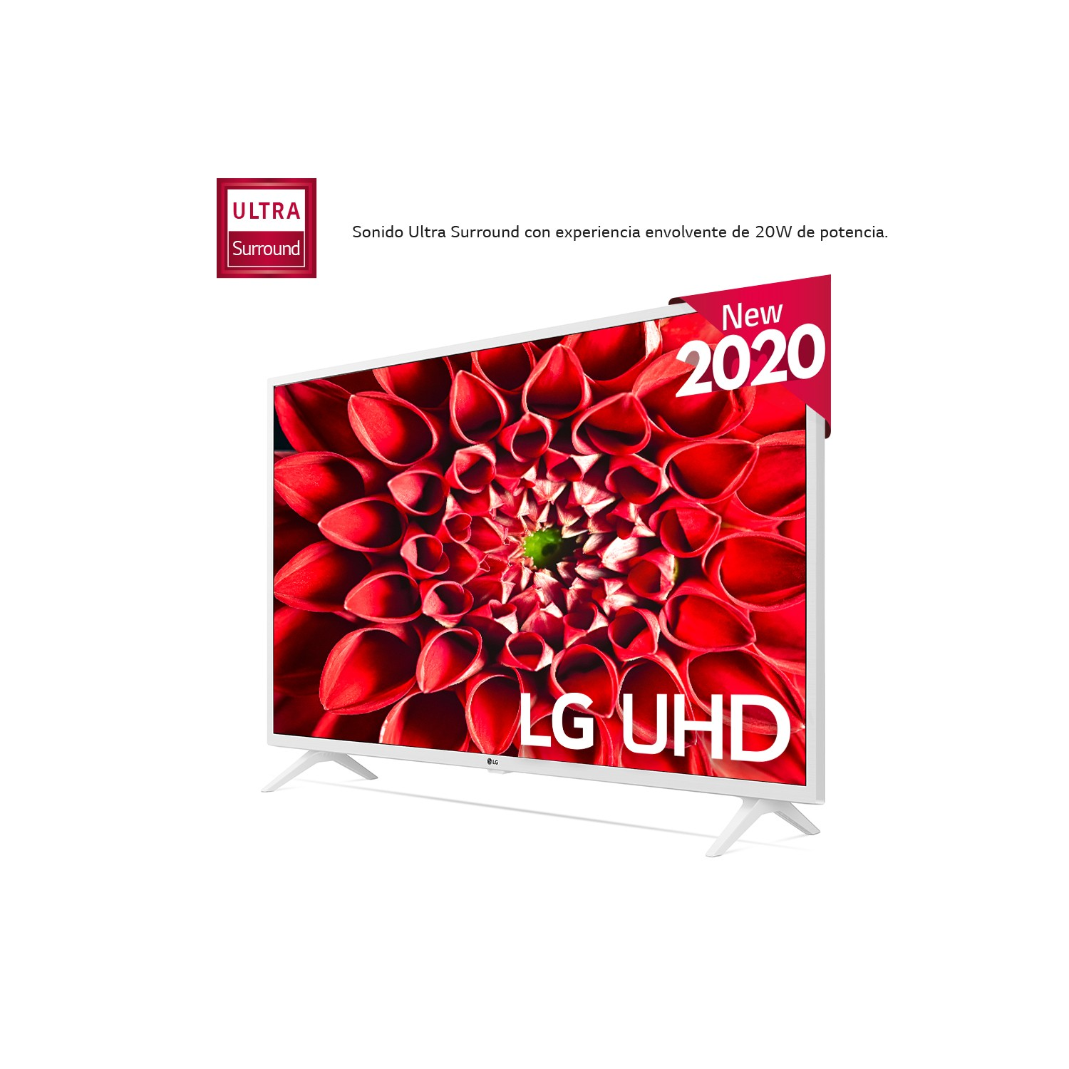 TV LED 43" - LG 43UN73906LE, UHD 4K 3840 x 2160, Smart TV, Bluetooth, WiFi, Asistentes de voz, Blanco