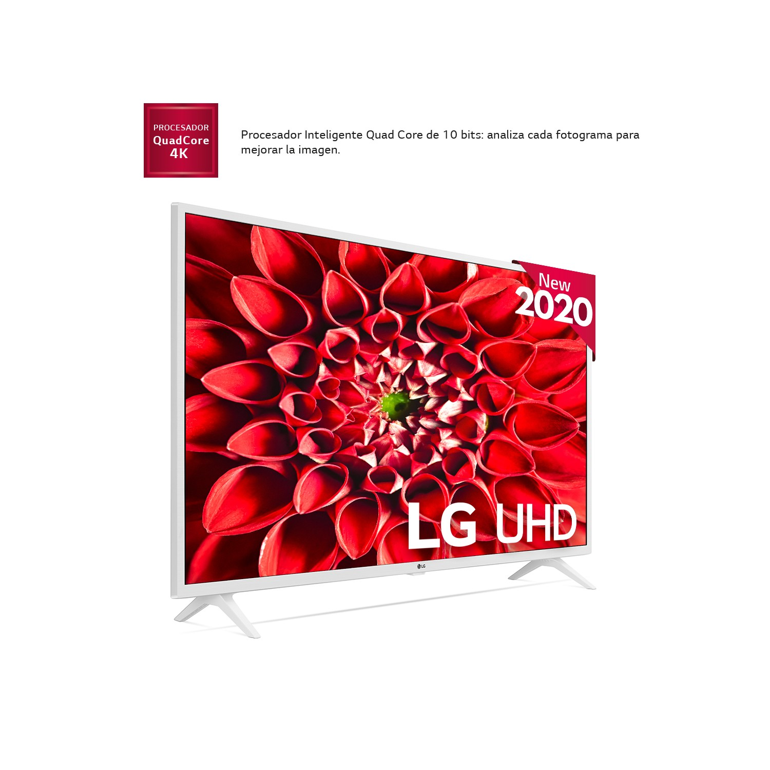 TV LED 43" - LG 43UN73906LE, UHD 4K 3840 x 2160, Smart TV, Bluetooth, WiFi, Asistentes de voz, Blanco