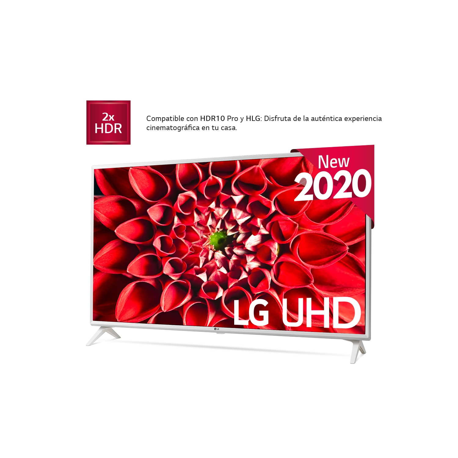 TV LED 49" - LG 49UN73906LE, UHD 4K 3840 x 2160, Smart TV, Bluetooth, WiFi, Asistentes de voz, A, Blanco